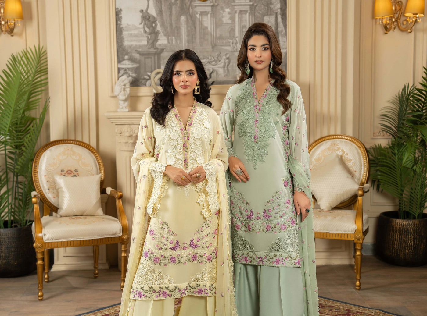 KARMA ‘Roohi’ | Embroidered Chiffon Pakistani Readymade Traditional Wonensweae | F-464 Karma