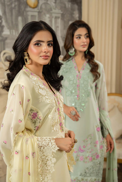KARMA ‘Roohi’ | Embroidered Chiffon Pakistani Readymade Traditional Wonensweae | F-464