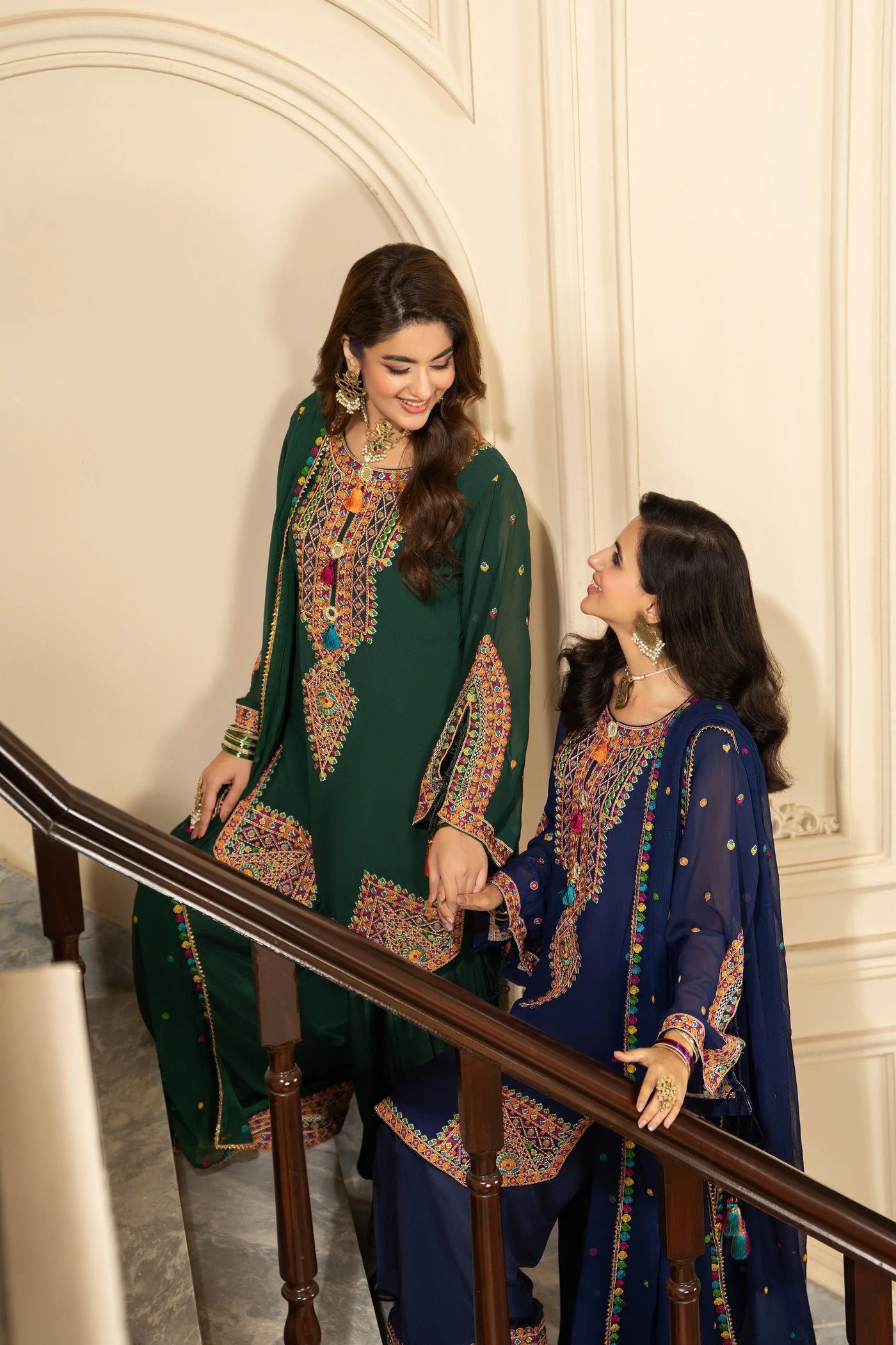 KARMA ‘Roohi’ | Embroidered Chiffon Pakistani Readymade Traditional Wonensweae | F-465