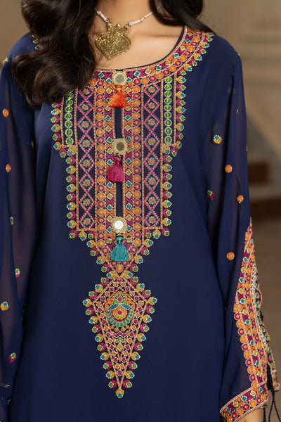 KARMA ‘Roohi’ | Embroidered Chiffon Pakistani Readymade Traditional Wonensweae | F-465