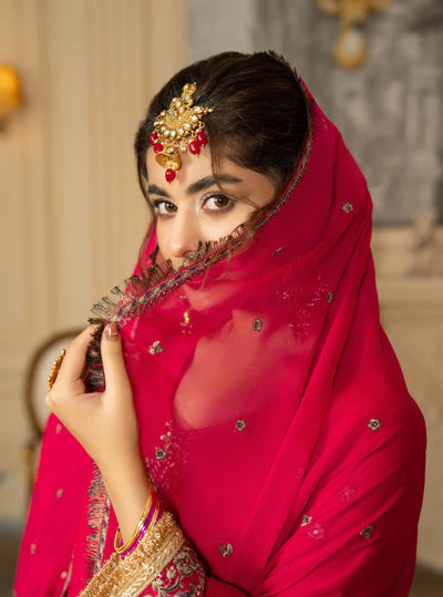 KARMA ‘Roohi’ | Embroidered Chiffon Pakistani Readymade Traditional Wonensweae | F-466