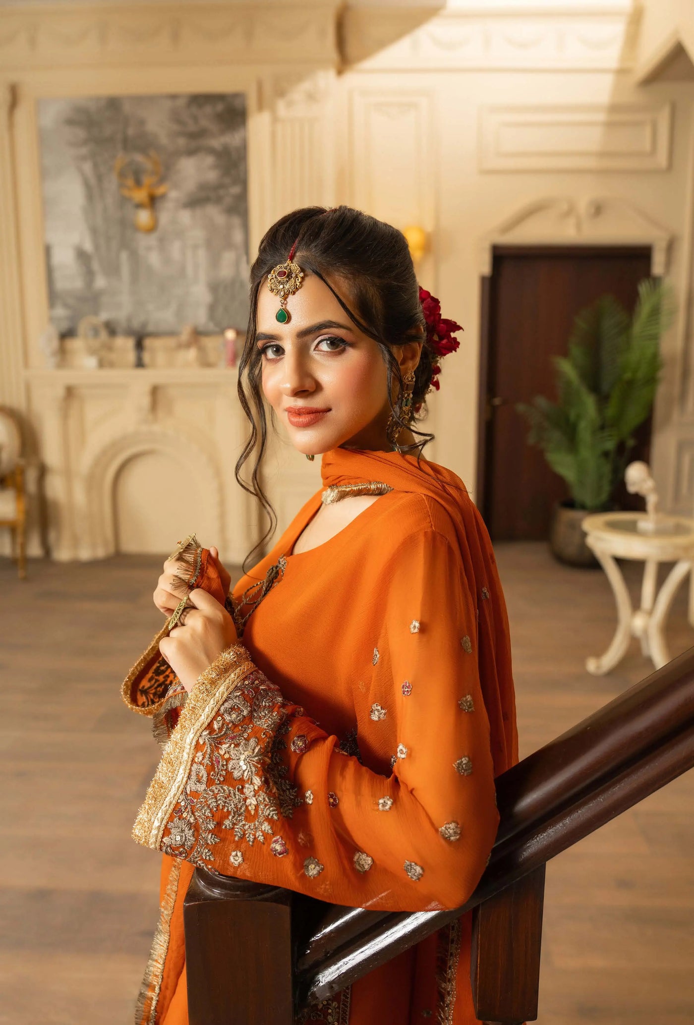 KARMA ‘Roohi’ | Embroidered Chiffon Pakistani Readymade Traditional Wonensweae | F-466