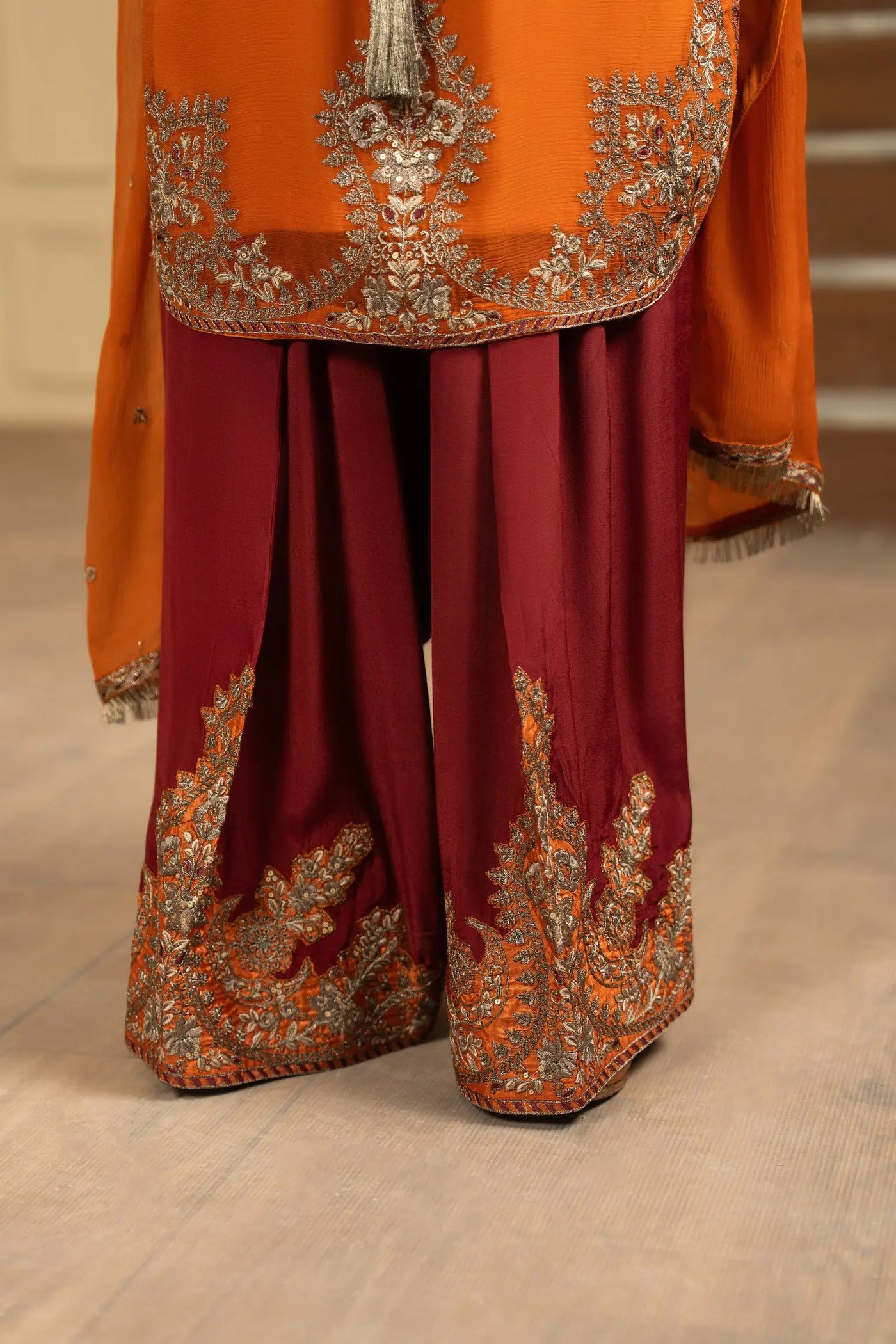 KARMA ‘Roohi’ | Embroidered Chiffon Pakistani Readymade Traditional Wonensweae | F-466