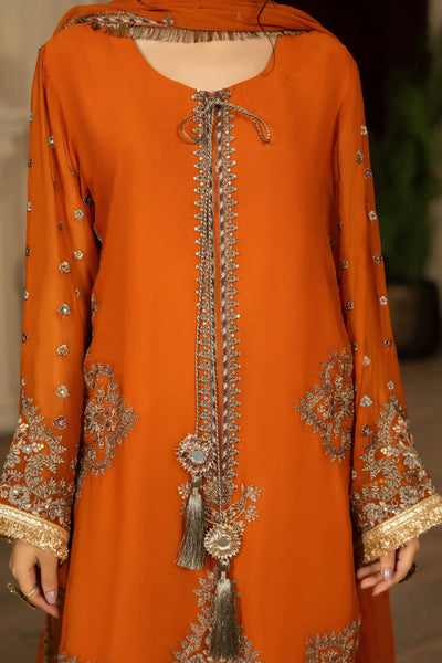 KARMA ‘Roohi’ | Embroidered Chiffon Pakistani Readymade Traditional Wonensweae | F-466