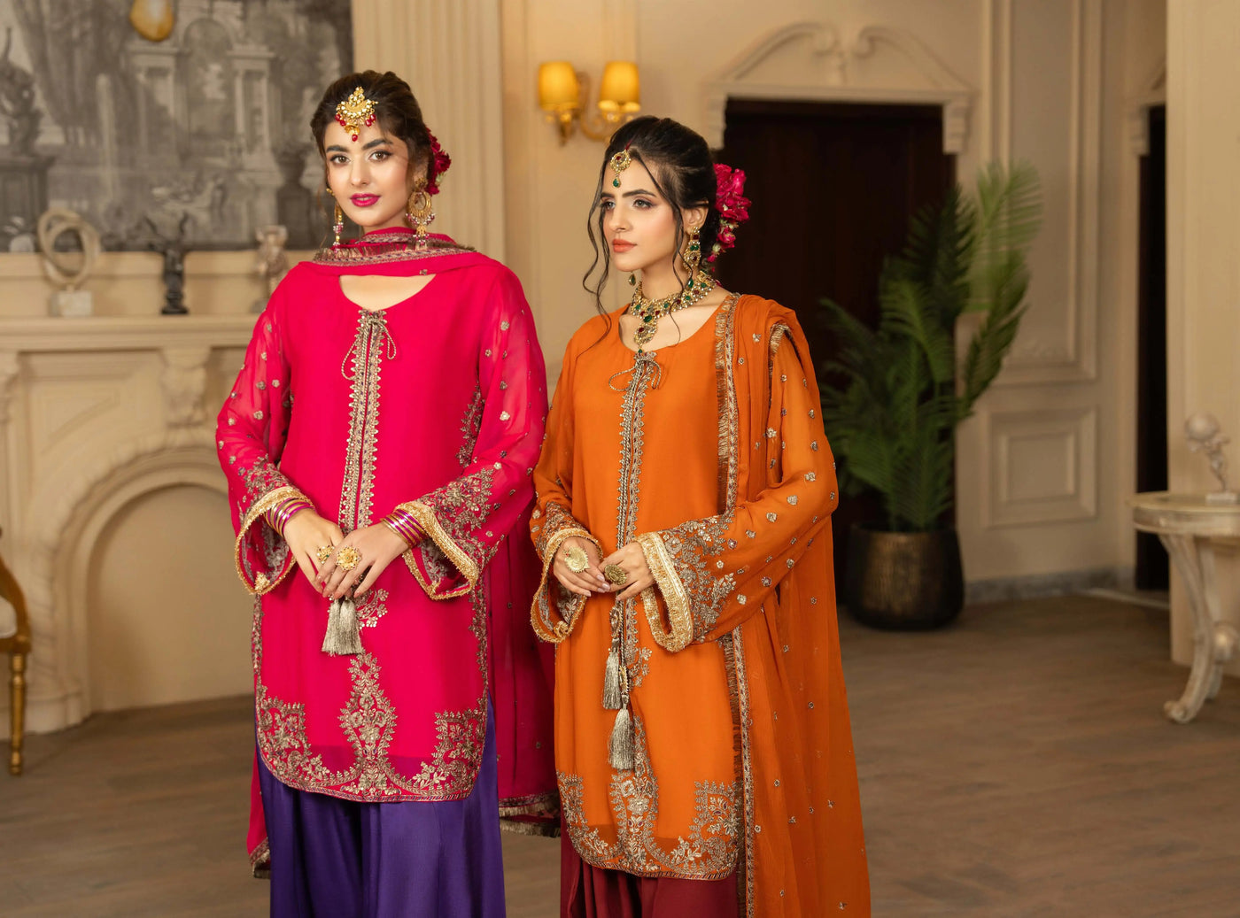 KARMA ‘Roohi’ | Embroidered Chiffon Pakistani Readymade Traditional Wonensweae | F-466