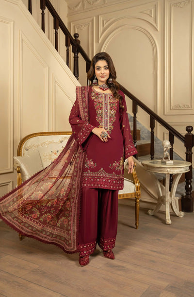 KARMA ‘Roohi’ | Embroidered Chiffon Pakistani Readymade Traditional Wonensweae | F-467