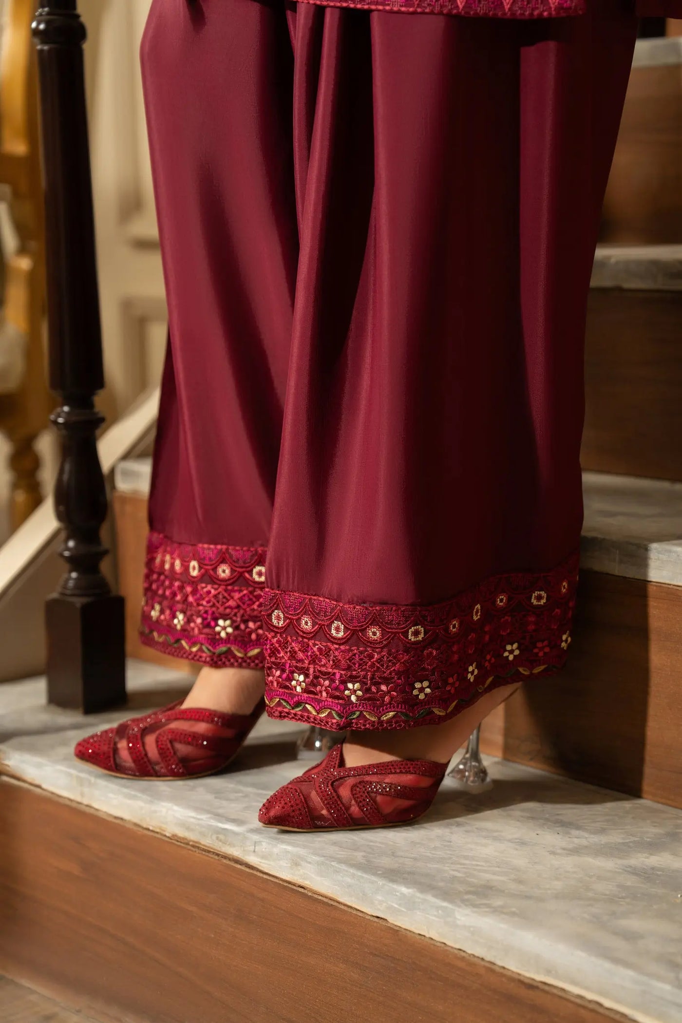 KARMA ‘Roohi’ | Embroidered Chiffon Pakistani Readymade Traditional Wonensweae | F-467