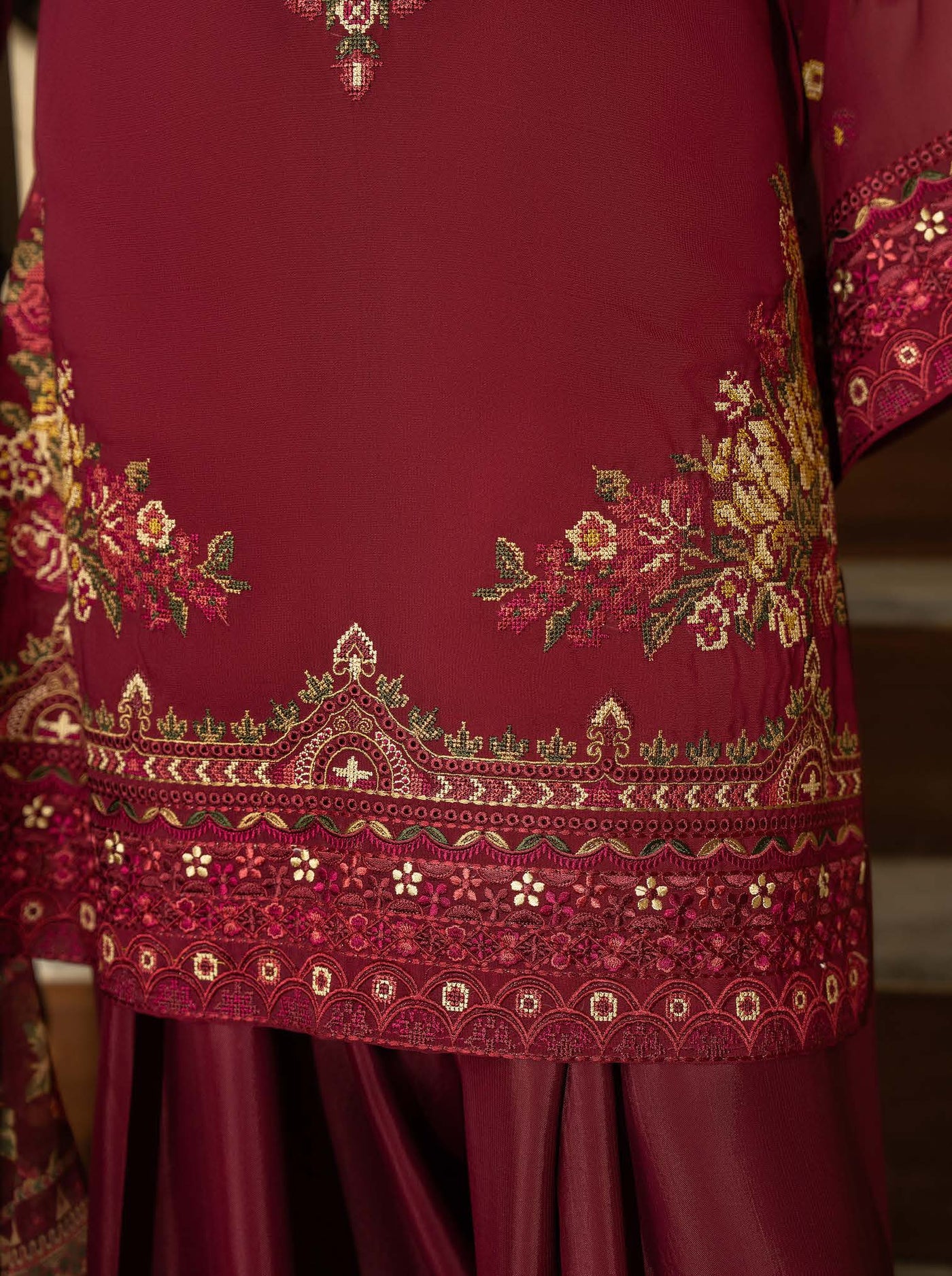 KARMA ‘Roohi’ | Embroidered Chiffon Pakistani Readymade Traditional Wonensweae | F-467