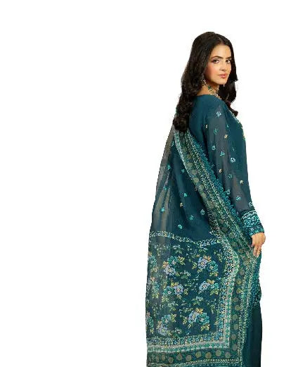 KARMA ‘Roohi’ | Embroidered Chiffon Pakistani Readymade Traditional Wonensweae | F-467