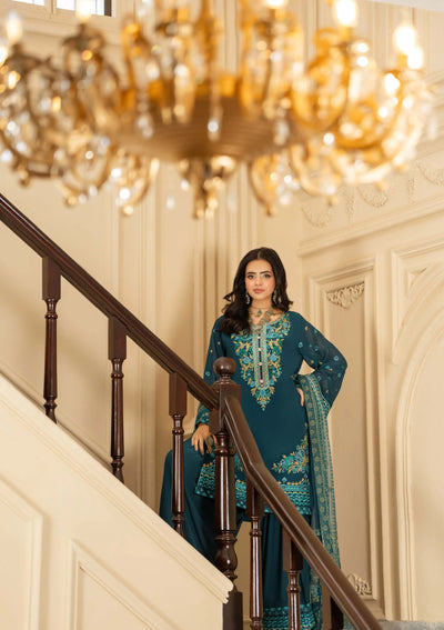 KARMA ‘Roohi’ | Embroidered Chiffon Pakistani Readymade Traditional Wonensweae | F-467