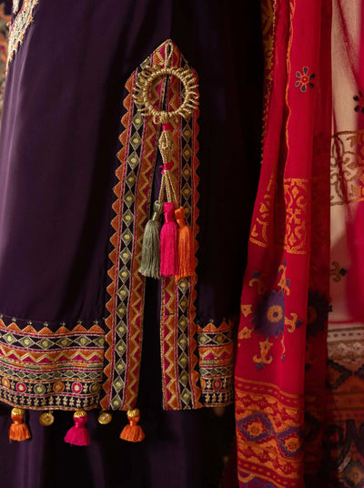 KARMA ‘Roohi’ | Embroidered Chiffon Pakistani Readymade Traditional Wonensweae | F-468