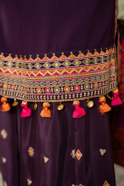 KARMA ‘Roohi’ | Embroidered Chiffon Pakistani Readymade Traditional Wonensweae | F-468