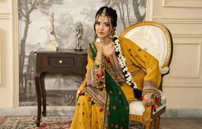 KARMA ‘Roohi’ | Embroidered Chiffon Pakistani Readymade Traditional Wonensweae | F-468