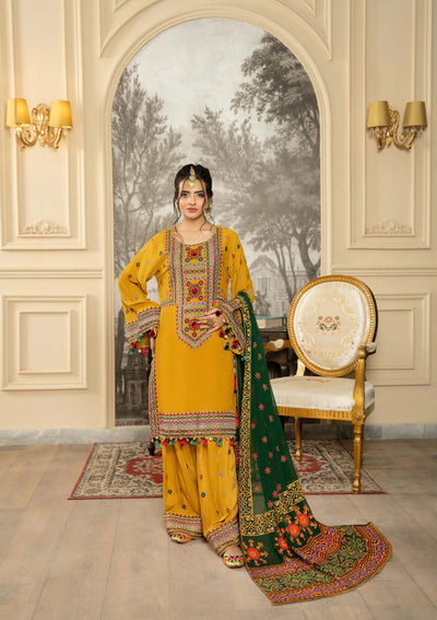 KARMA ‘Roohi’ | Embroidered Chiffon Pakistani Readymade Traditional Wonensweae | F-468