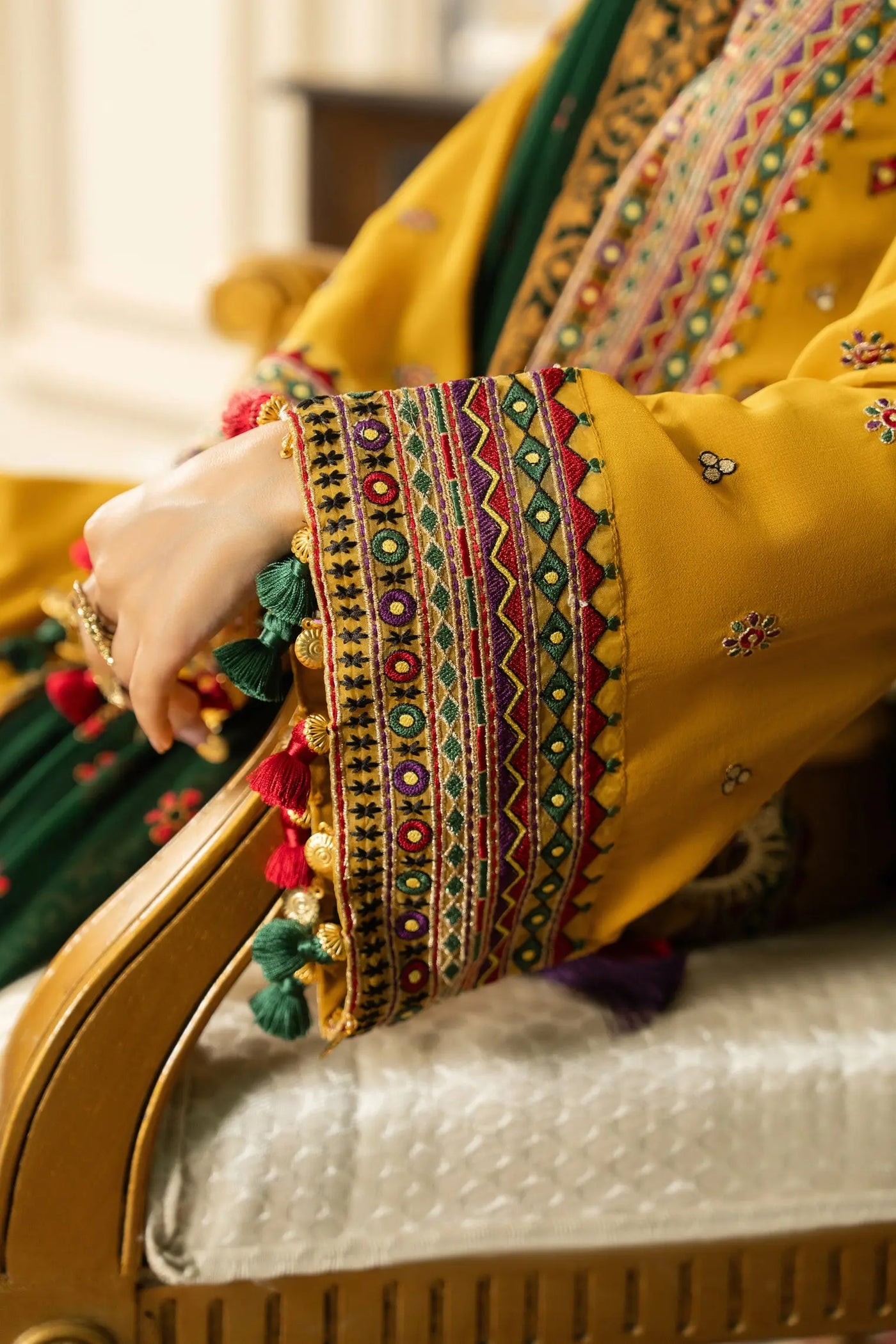 KARMA ‘Roohi’ | Embroidered Chiffon Pakistani Readymade Traditional Wonensweae | F-468