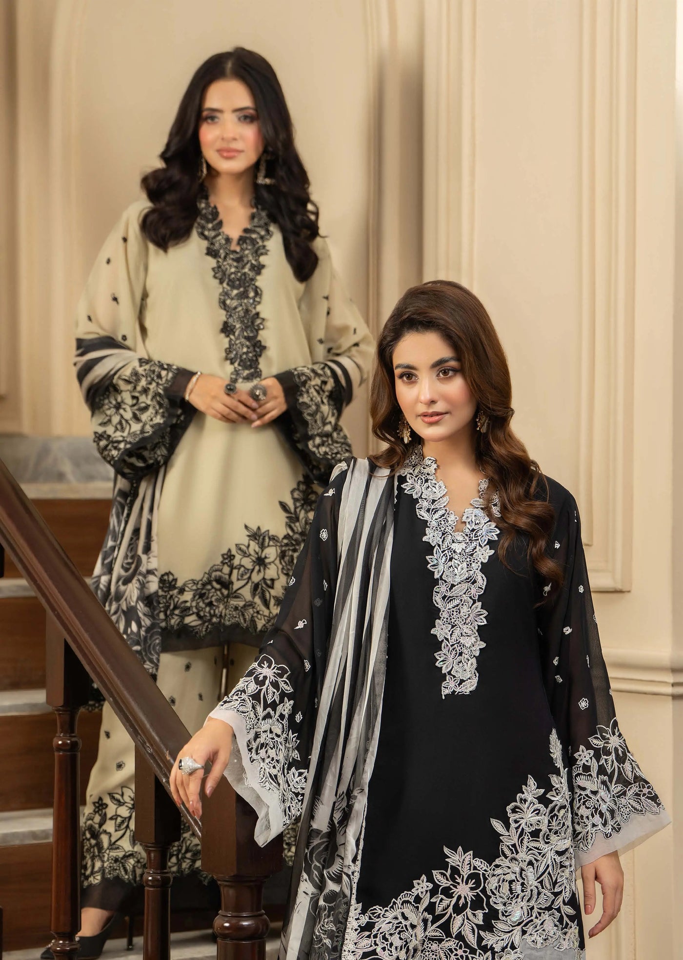 KARMA ‘Roohi’ | Embroidered Chiffon Pakistani Readymade Traditional Wonensweae | F-469