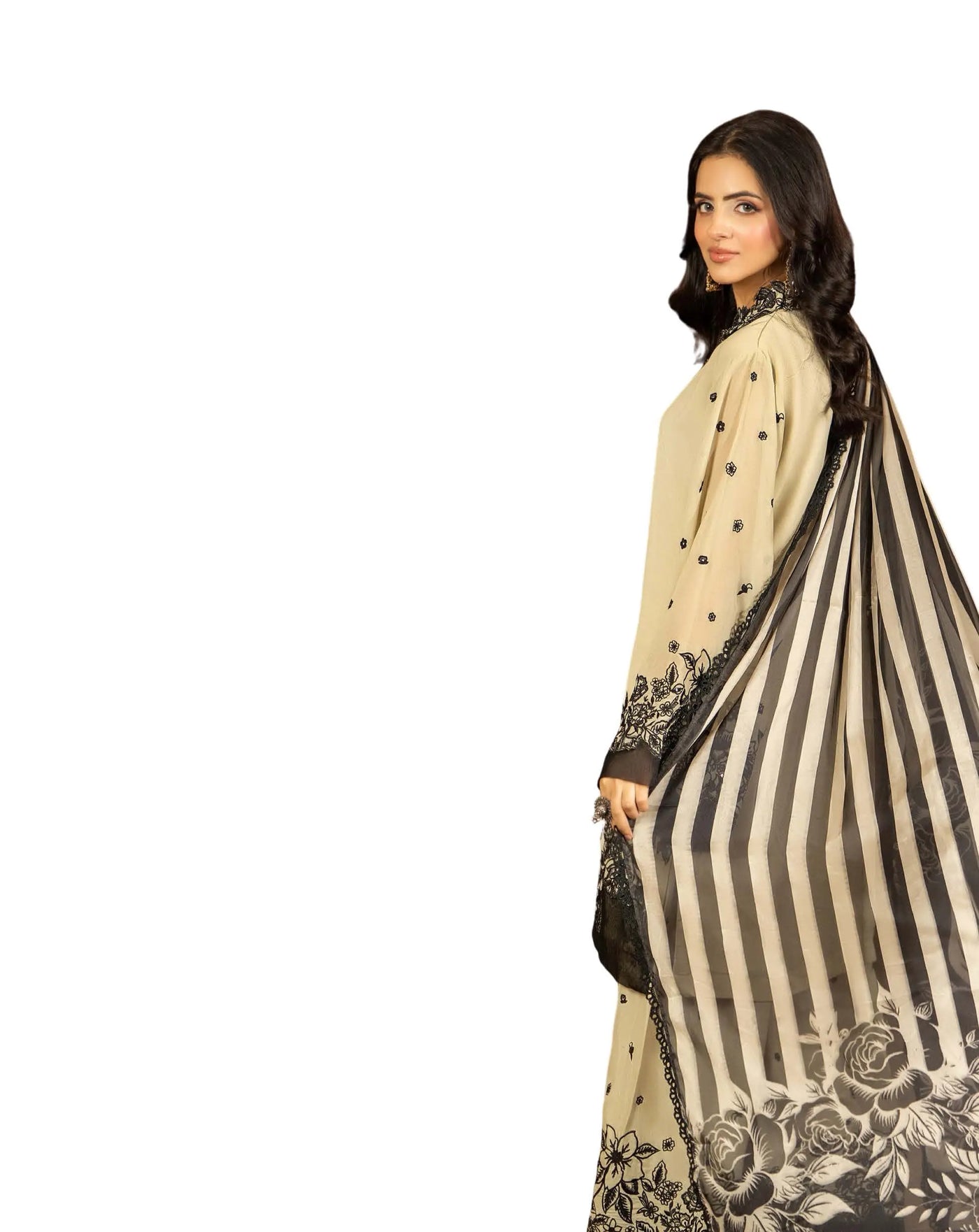 KARMA ‘Roohi’ | Embroidered Chiffon Pakistani Readymade Traditional Wonensweae | F-469