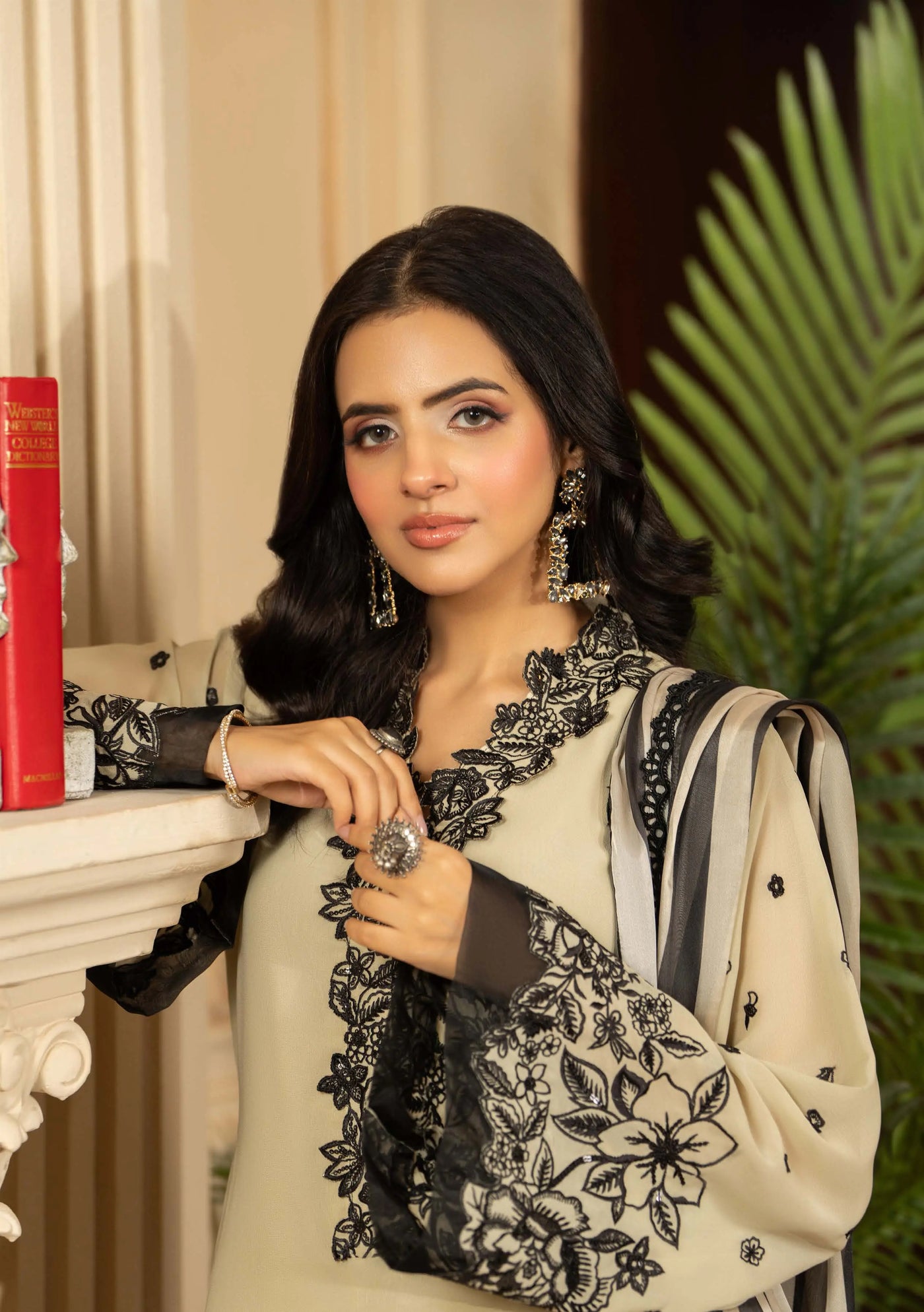 KARMA ‘Roohi’ | Embroidered Chiffon Pakistani Readymade Traditional Wonensweae | F-469