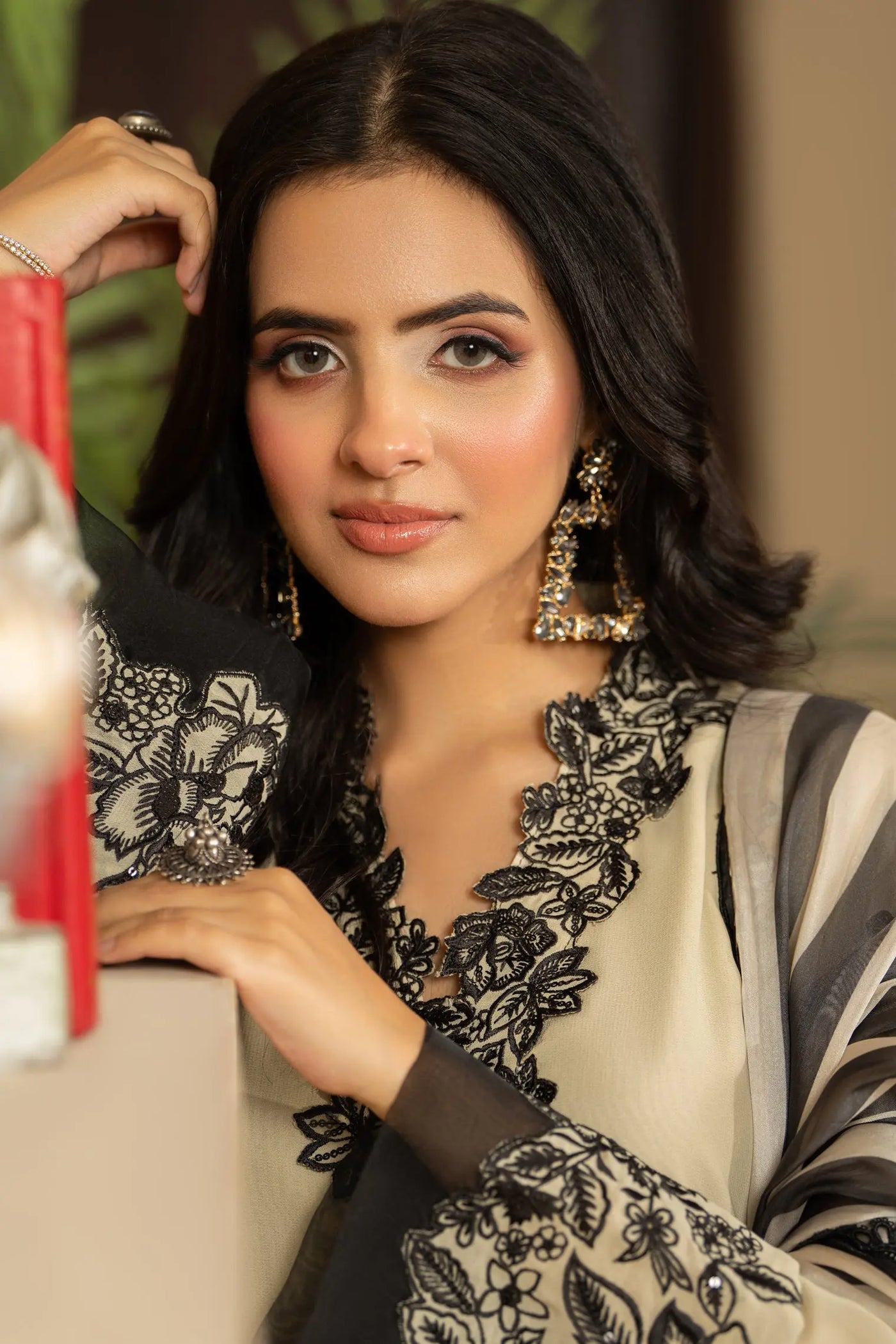 KARMA ‘Roohi’ | Embroidered Chiffon Pakistani Readymade Traditional Wonensweae | F-469