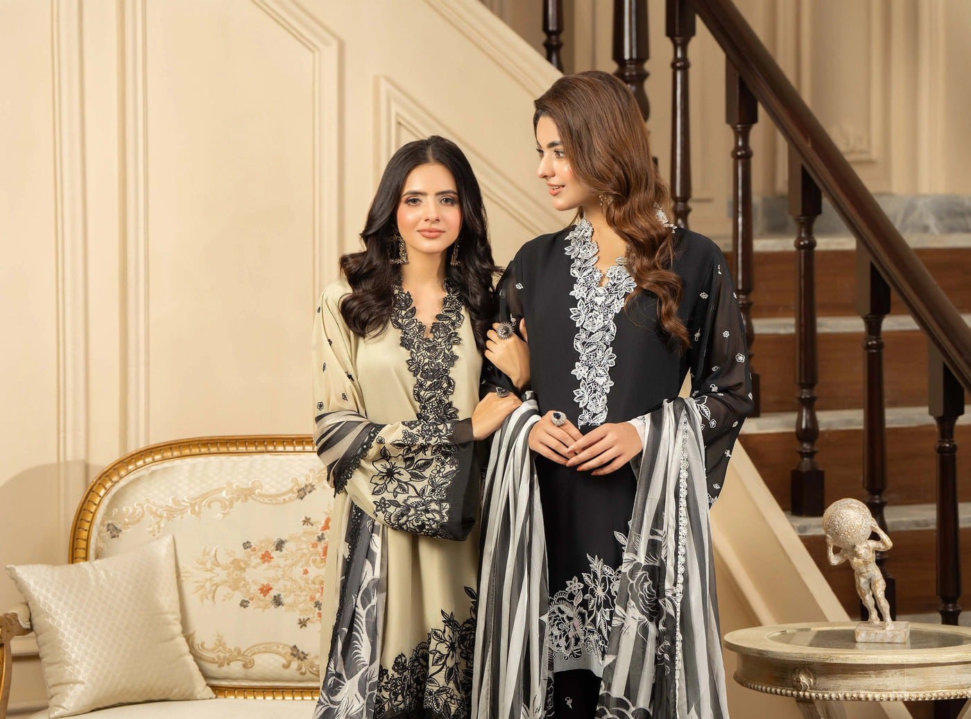 KARMA ‘Roohi’ | Embroidered Chiffon Pakistani Readymade Traditional Wonensweae | F-469