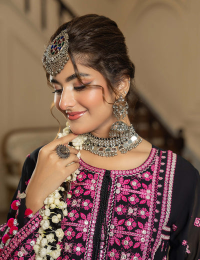 KARMA ‘Roohi’ | Embroidered Chiffon Pakistani Readymade Traditional Wonensweae | F-470