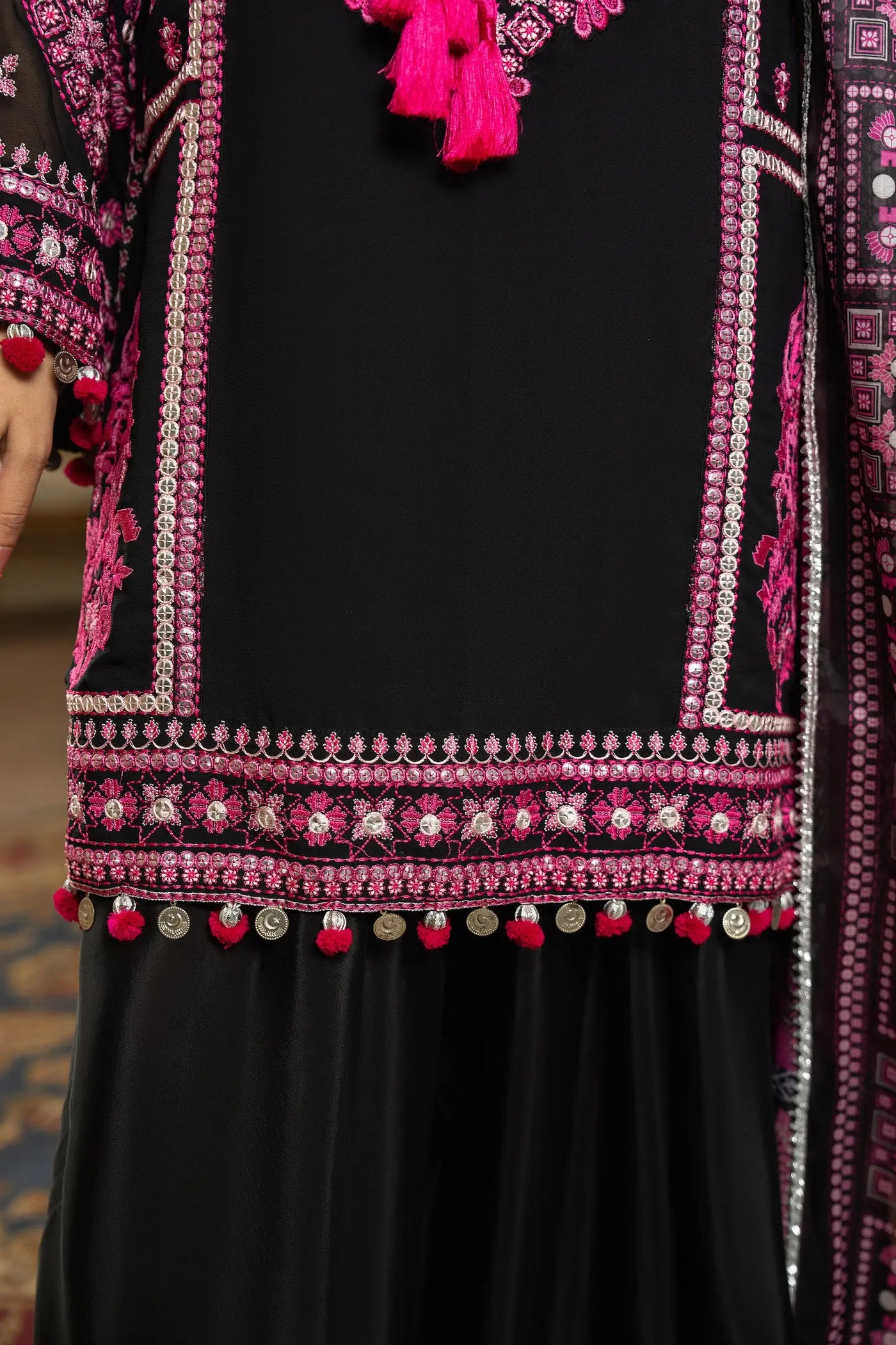 KARMA ‘Roohi’ | Embroidered Chiffon Pakistani Readymade Traditional Wonensweae | F-470