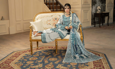 KARMA ‘Roohi’ | Embroidered Chiffon Pakistani Readymade Traditional Wonensweae | F-470