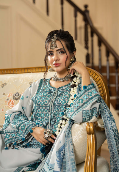 KARMA ‘Roohi’ | Embroidered Chiffon Pakistani Readymade Traditional Wonensweae | F-470