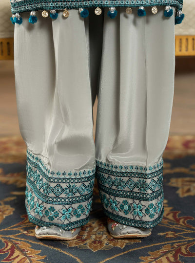 KARMA ‘Roohi’ | Embroidered Chiffon Pakistani Readymade Traditional Wonensweae | F-470