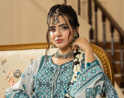 KARMA ‘Roohi’ | Embroidered Chiffon Pakistani Readymade Traditional Wonensweae | F-470