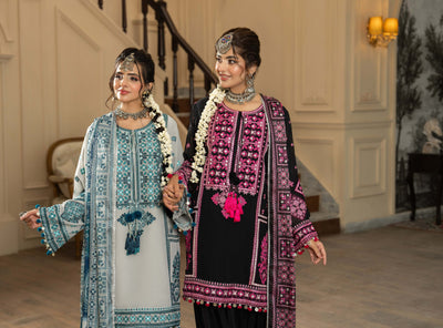 KARMA ‘Roohi’ | Embroidered Chiffon Pakistani Readymade Traditional Wonensweae | F-470