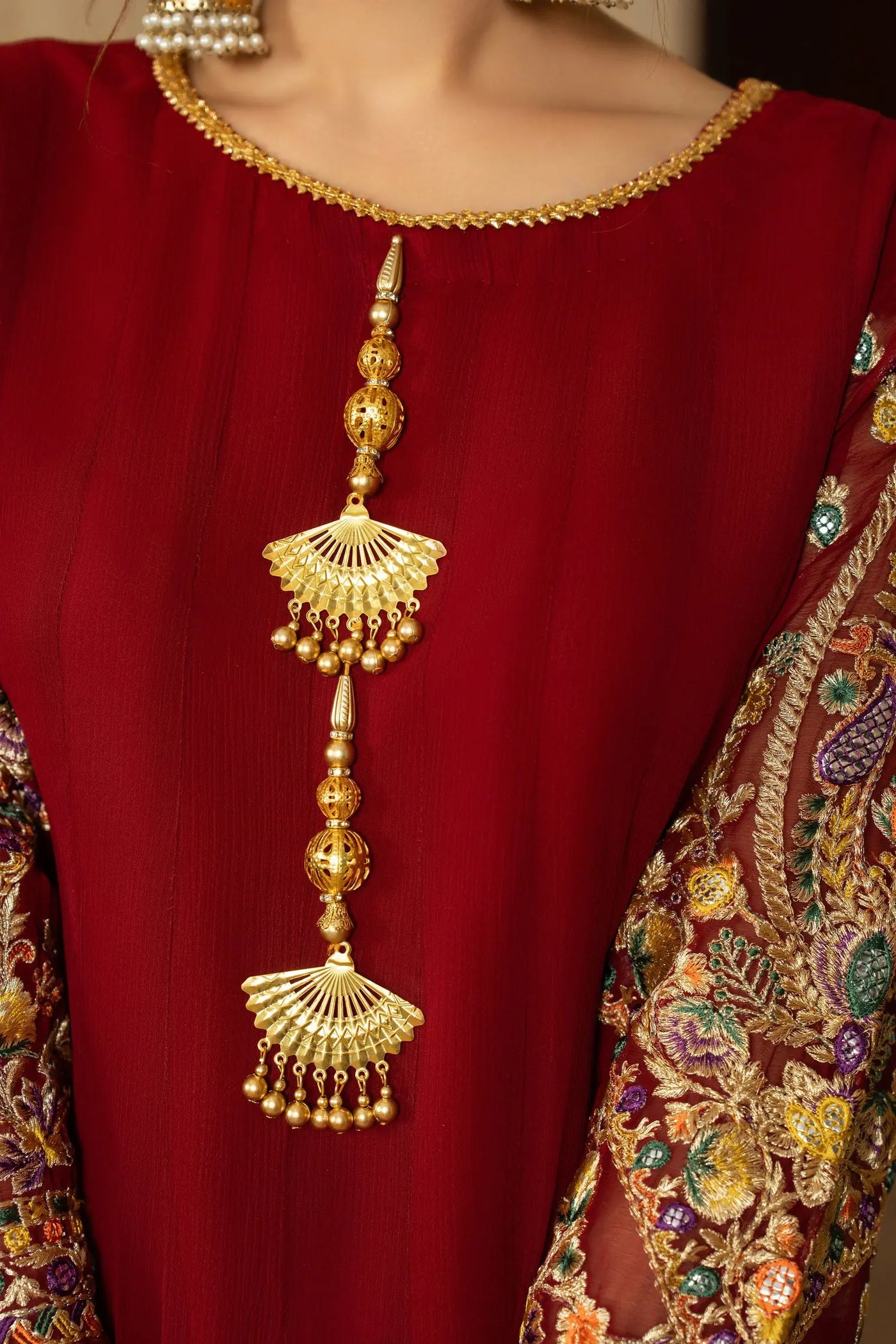 KARMA ‘Roohi’ | Embroidered Chiffon Sharara Pakistani Readymade Traditional Wonensweae | F-462