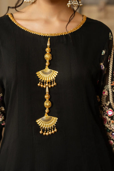 KARMA ‘Roohi’ | Embroidered Chiffon Sharara Pakistani Readymade Traditional Wonensweae | F-462