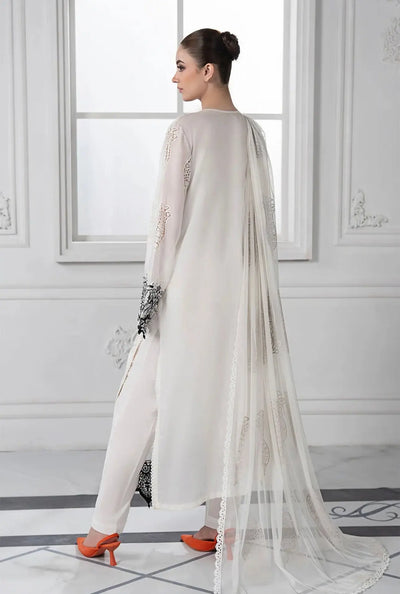 Maria B Inspired | Embroidered Cotton Readymade Womenswear Formal Traditional | AL492 (White)