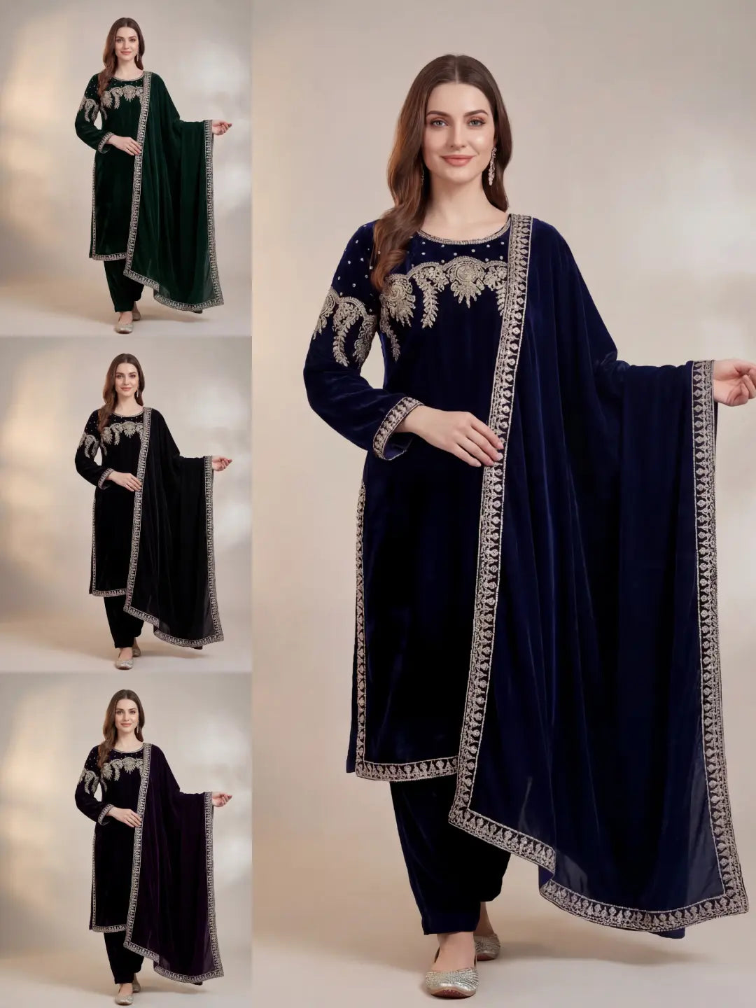 RANGZ | Embroidered Velvet Fancy Pakistani Readymade | RGZ112 (4 – HIRA ...