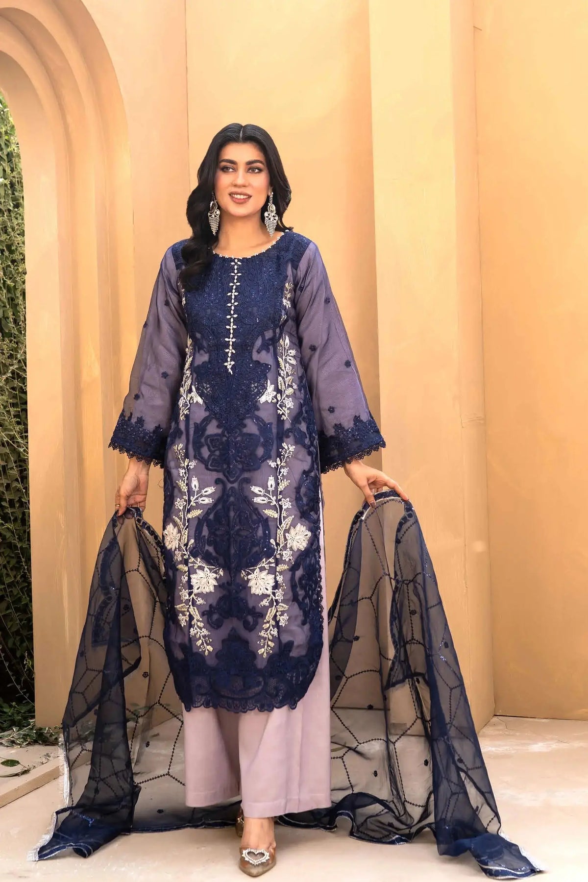 Dem Rangz RANGZ 'Maria B Inspired' | Embroidered Organza Fancy Eid Pakistani ...