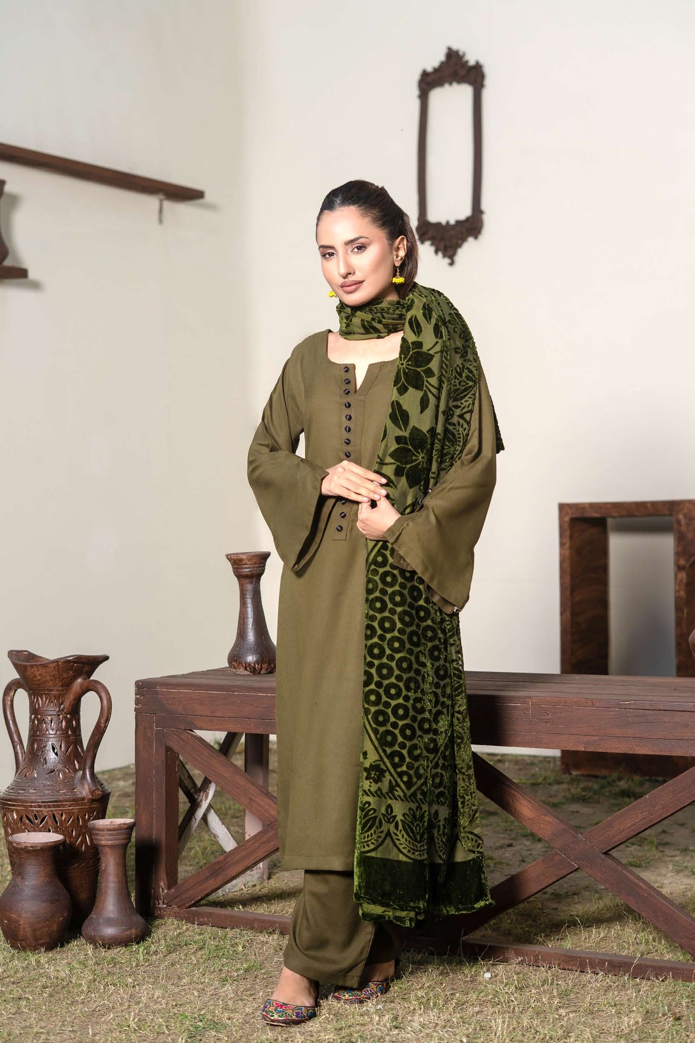 RANGZ 'Palachi Lux' | Dhanak Palachi Shawl 3pc Pakistani Readymade Womenswear Traditional | RGZ110 (6 Colours) RANGZ