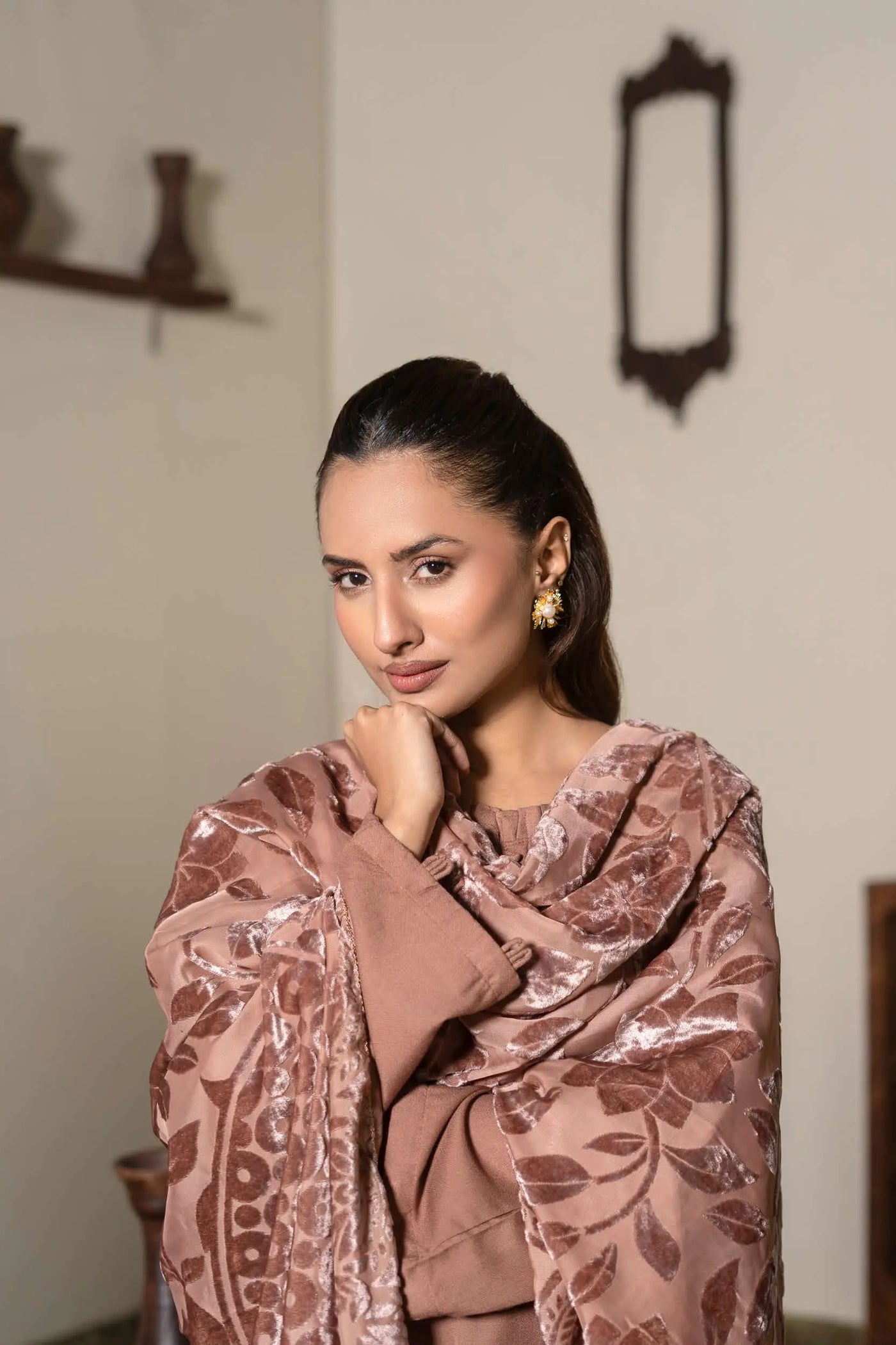 RANGZ 'Palachi Lux' | Dhanak Palachi Shawl 3pc Pakistani Readymade Womenswear Traditional | RGZ110 (6 Colours)