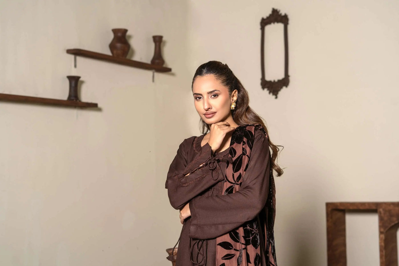 RANGZ 'Palachi Lux' | Dhanak Palachi Shawl 3pc Pakistani Readymade Womenswear Traditional | RGZ110 (6 Colours)