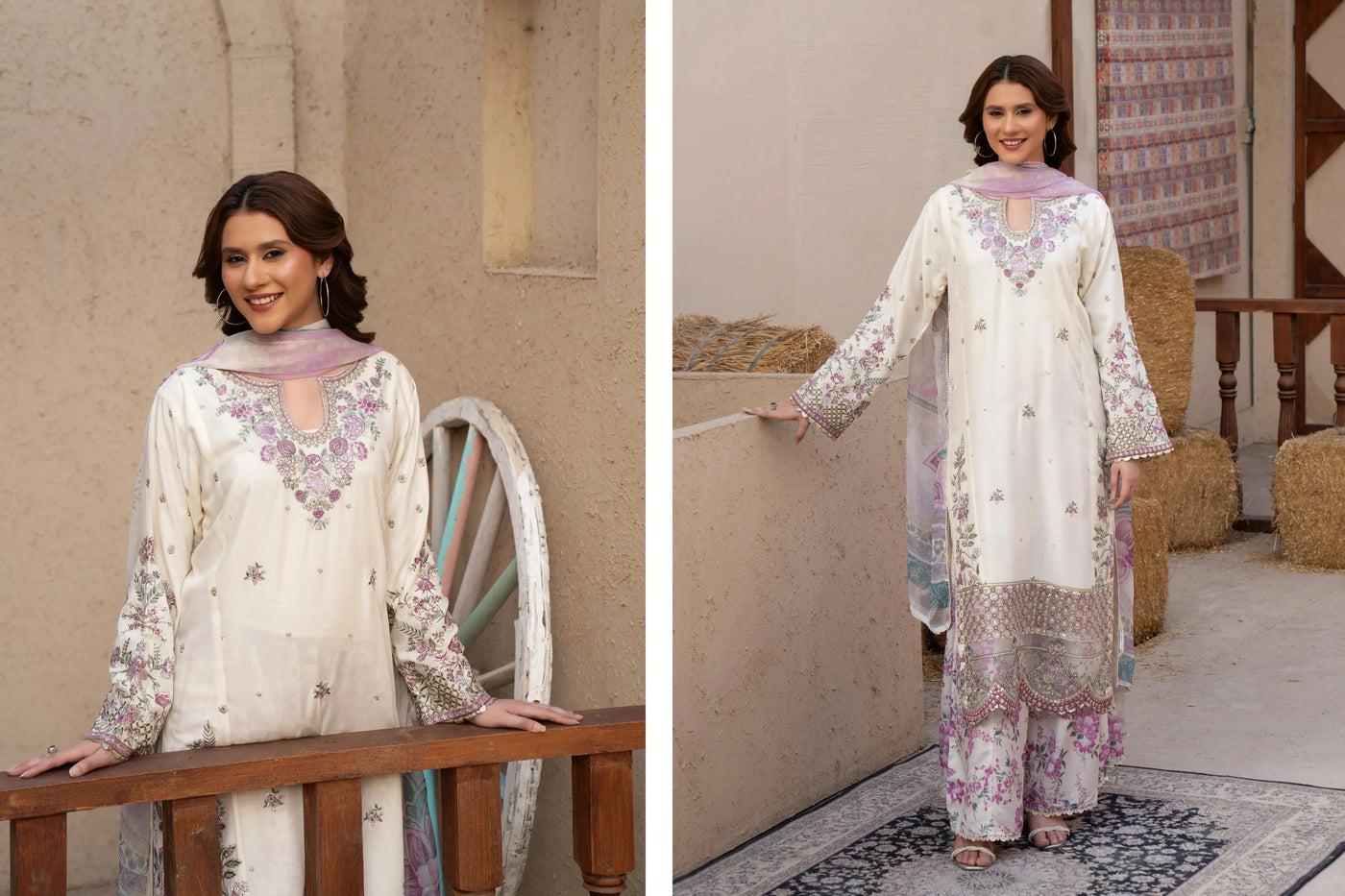 Dem Rangz RANGZ 'Ethnic' | Embroidered Linen Printed Shalwar Eid Pakistani ...