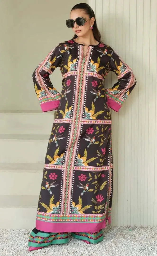 S Creations | Printed Poly Silk 2pc Readymade Womenswear Traditional | SC190 (2 Colours) S Creations