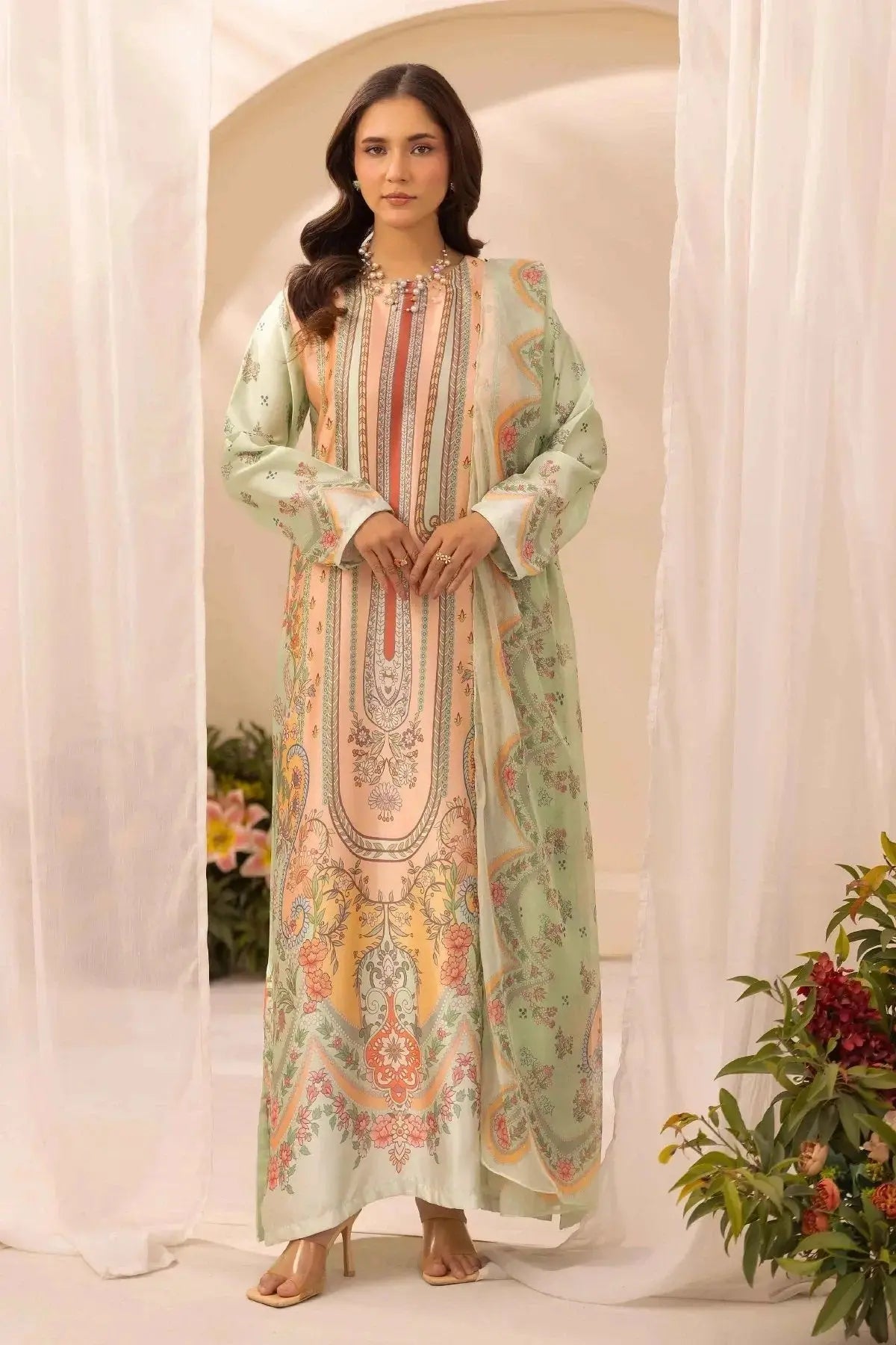 Pakistan Mithe Jan SIMRANS 'Aik Pret' | Printed Silk Eid Pakistani Mother & Daughter ...