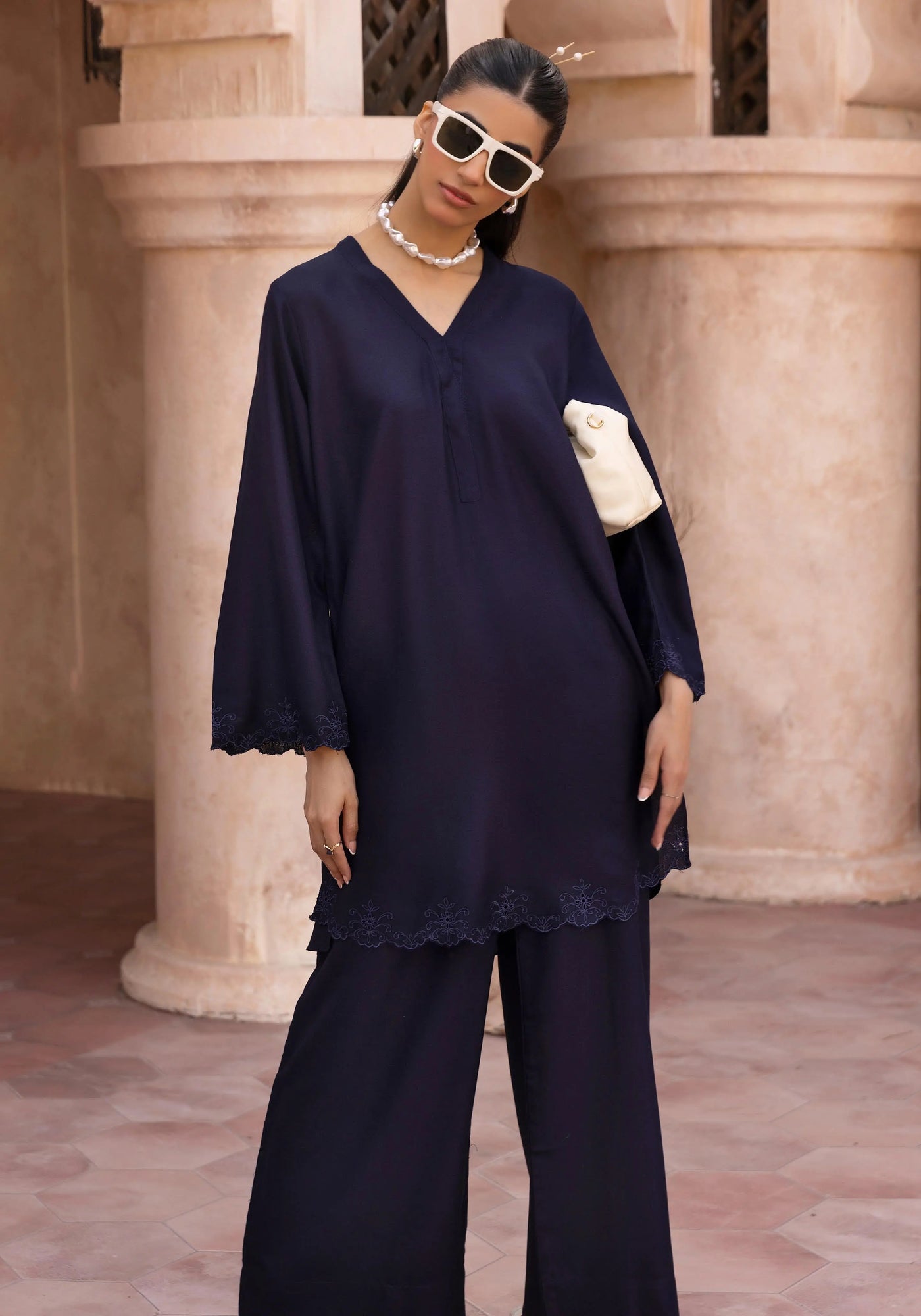 SIMRANS 'Alia' | Dhanak Cutwork Co Ords 2pc Pakistani Readymade Womenswear | SM930 (4 Colours)