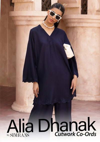 SIMRANS 'Alia' | Dhanak Cutwork Co Ords 2pc Pakistani Readymade Womenswear | SM930 (4 Colours)