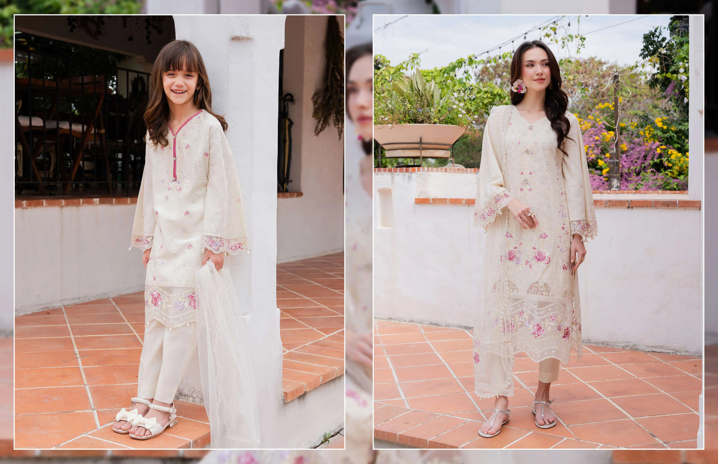 Pakistan Mithe Jan SIMRANS 'Aurea' | Embroidered Jacquard Chikankari Eid Pakistani Mother ...