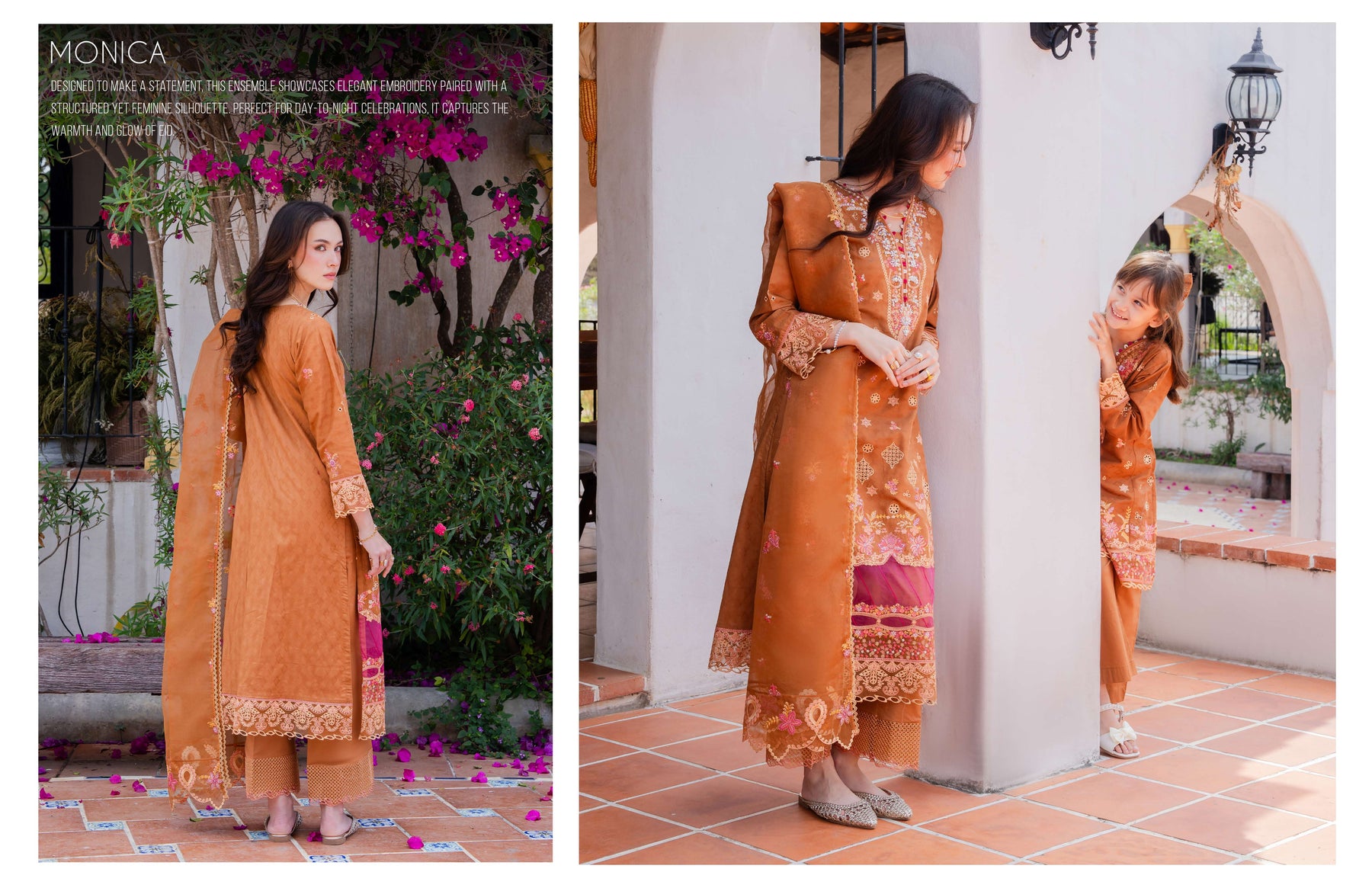 Pakistan Mithe Jan SIMRANS 'Aurea' | Embroidered Jacquard Chikankari Eid Pakistani Mother ...