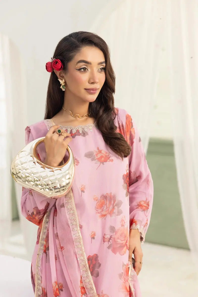 SIMRANS 'Baroque Inspired' | Embroidered Chiffon Gharara 3pc Pakistani ...