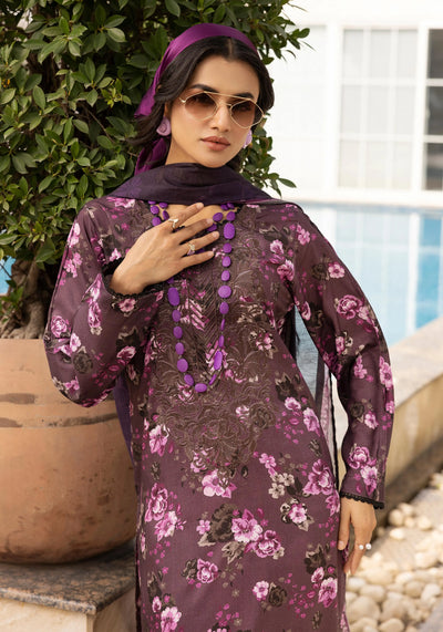 SIMRANS 'Boroque' | Embroidered Digital Printed Linen Readymade Womenswear | SM906