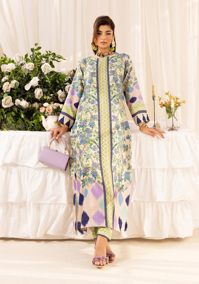 SIMRANS ‘Chic Modest’ | Embroidered Poly Silk Modest Long Kameez Co Ord Set 2pc Pakistani Readymade  | SM901 (4 Colours)