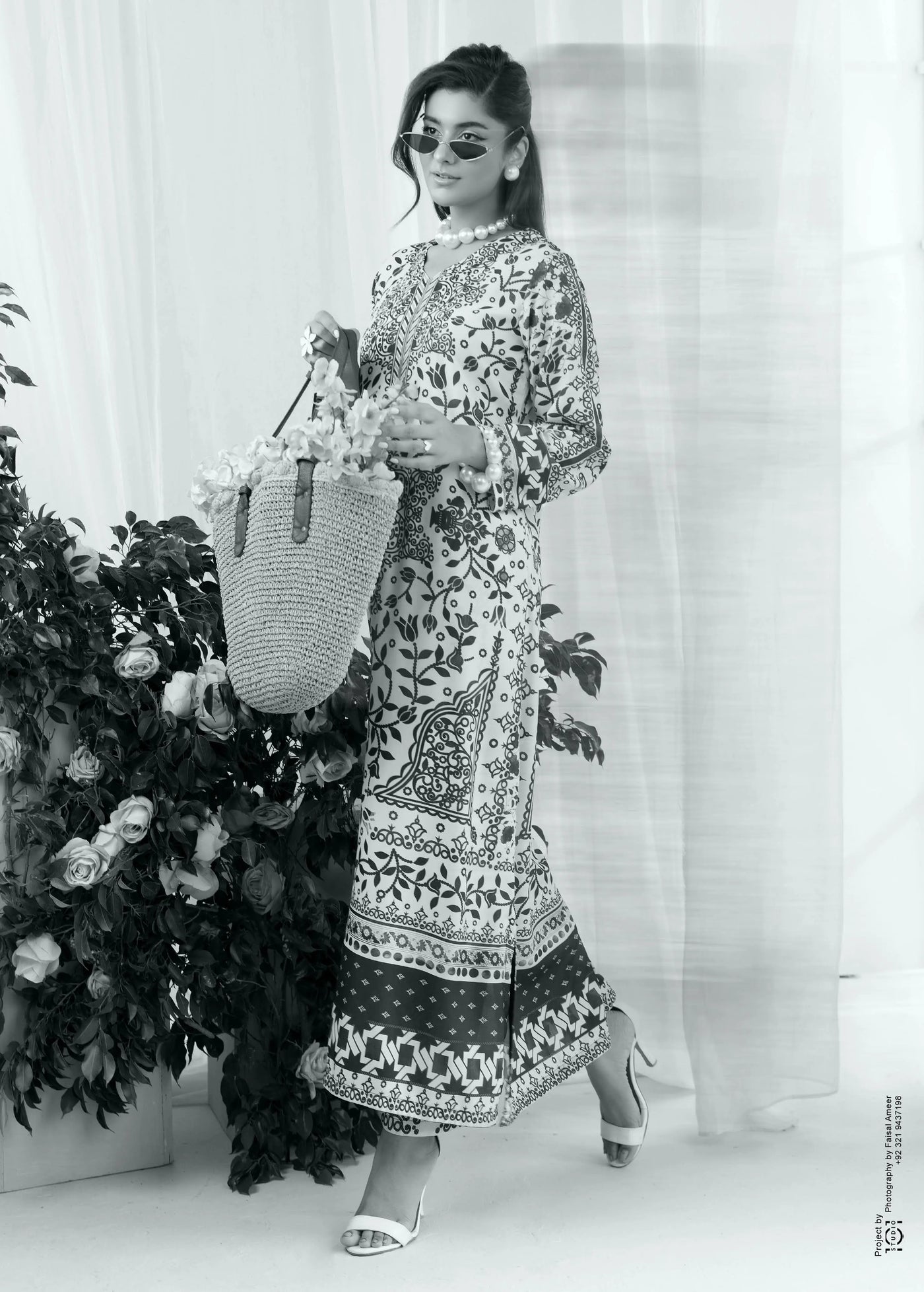 SIMRANS ‘Chic Modest’ | Embroidered Poly Silk Modest Long Kameez Co Ord Set 2pc Pakistani Readymade  | SM901 (4 Colours)